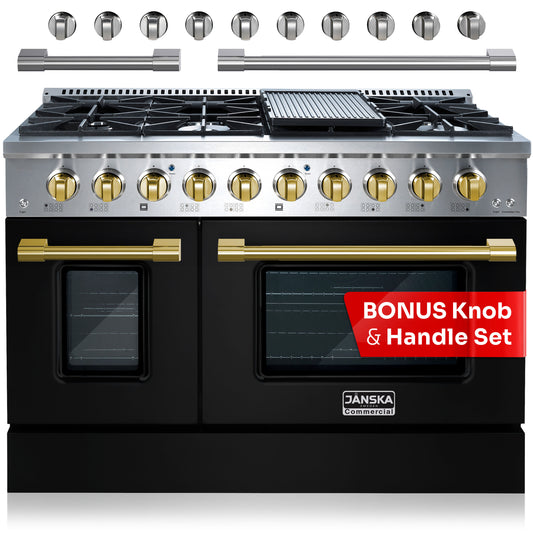 JANSKA 48 Inch Professional 8-Burner Gas Range