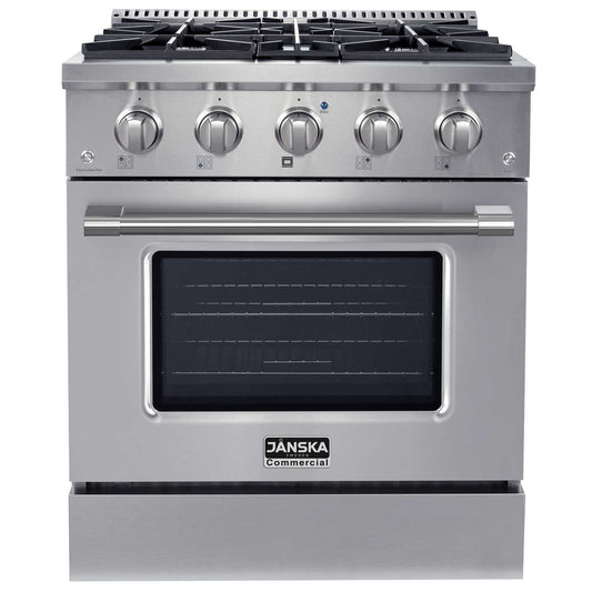 30 Inch Professional 4-Burner Gas Range