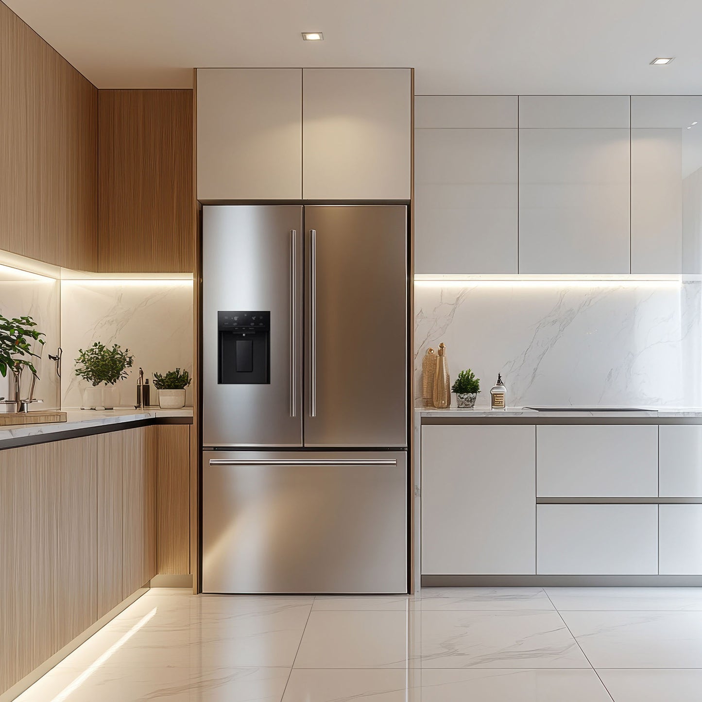 French Door Refrigerator Freezer with Ice & Water Dispenser – Stainless Steel