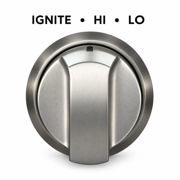 Janska silver knob on a white background.