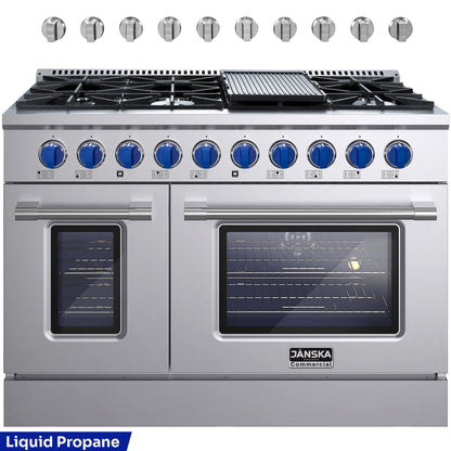 JANSKA 48 Inch 8-Burner LP Gas Range