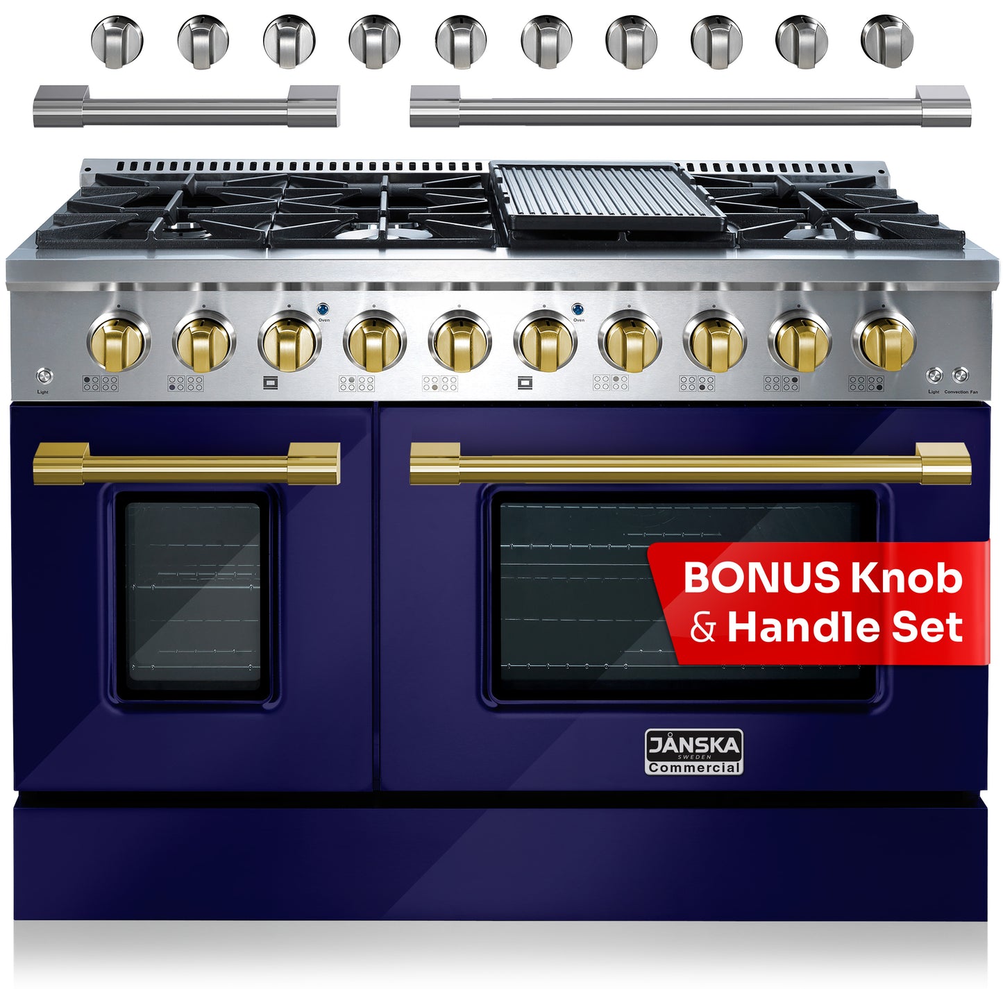 JANSKA 48 Inch Professional 8-Burner Gas Range