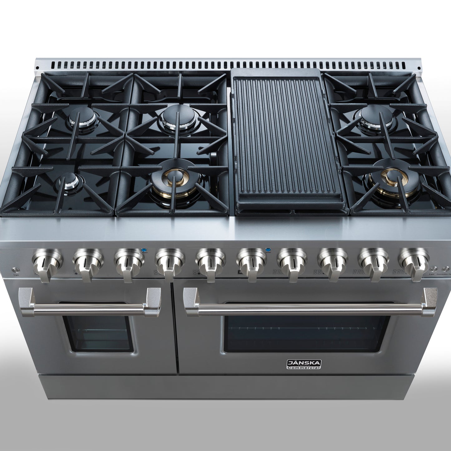 JANSKA 48 Inch Professional 8-Burner Dual Fuel Range