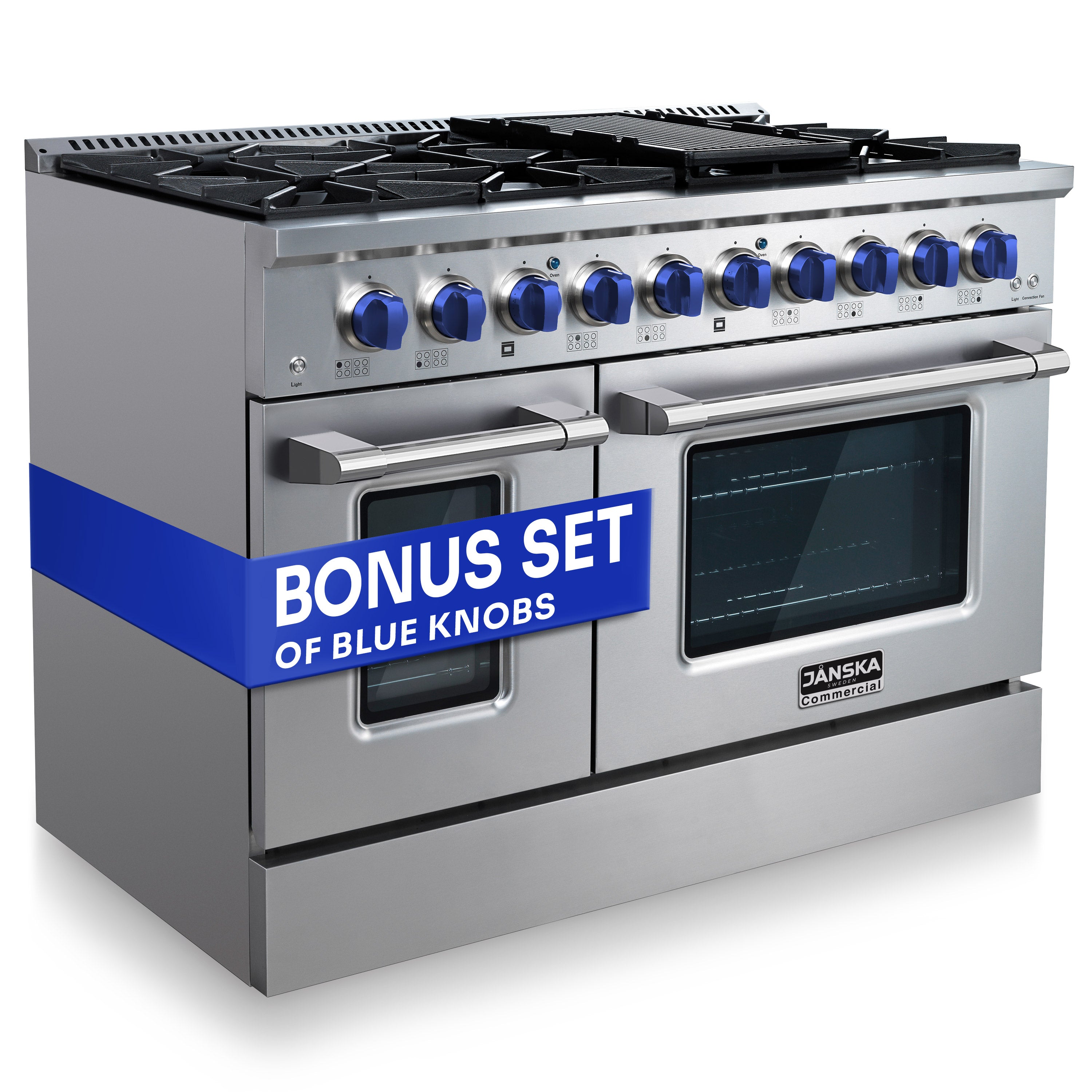 JANSKA 48 Inch Professional 8-Burner Dual Fuel Range – Janska