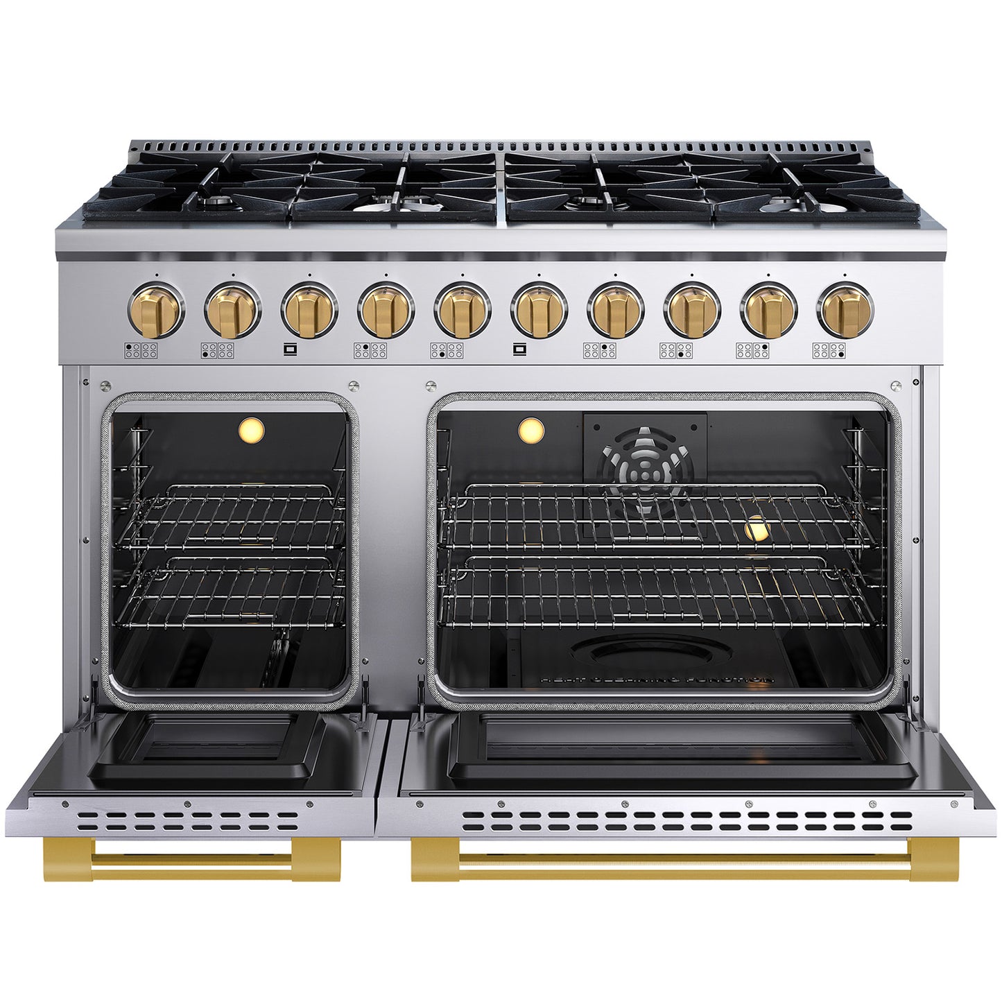 JANSKA 48 Inch Professional 8-Burner Dual Fuel Range