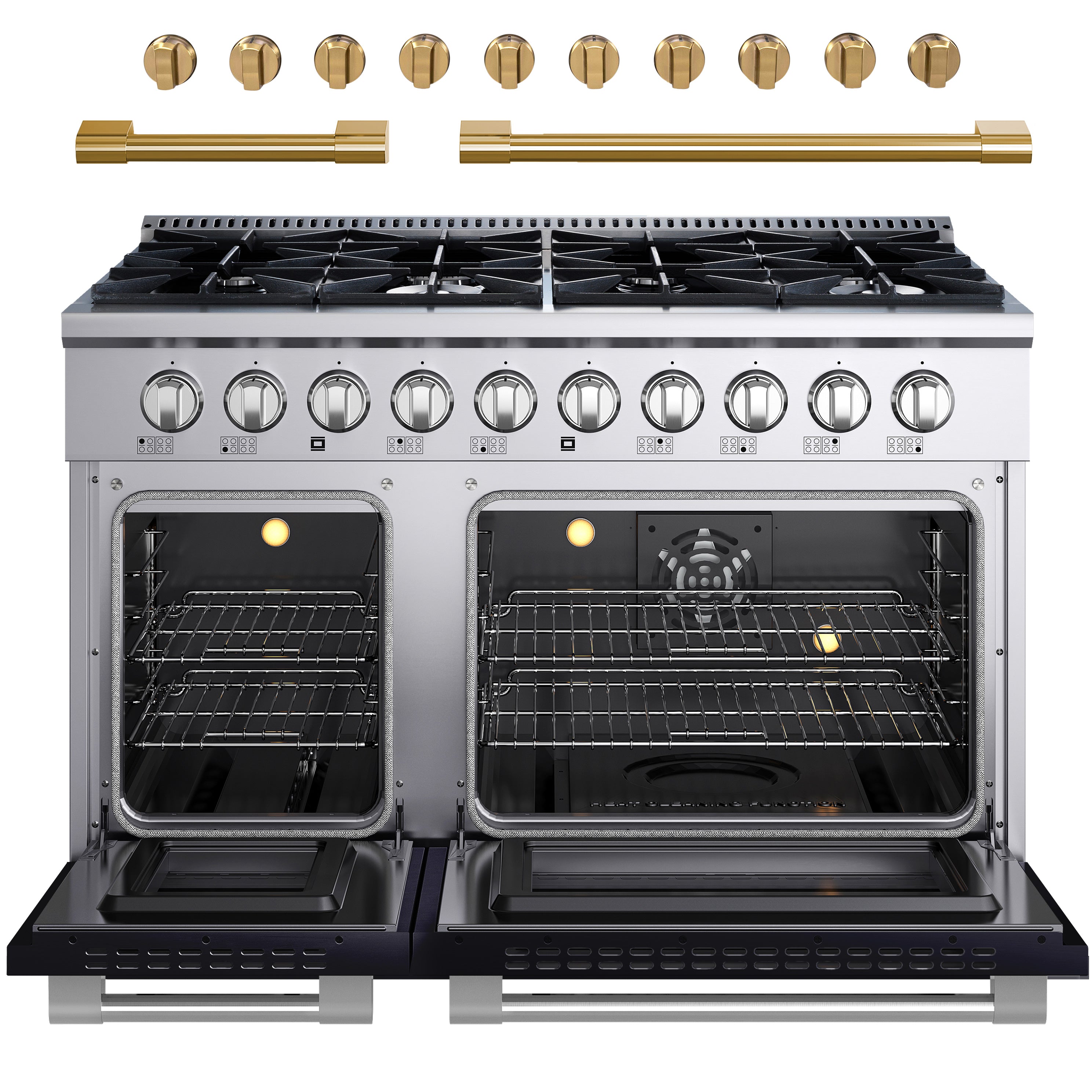 JANSKA 48 Inch Professional 8-Burner Dual Fuel Range – Janska