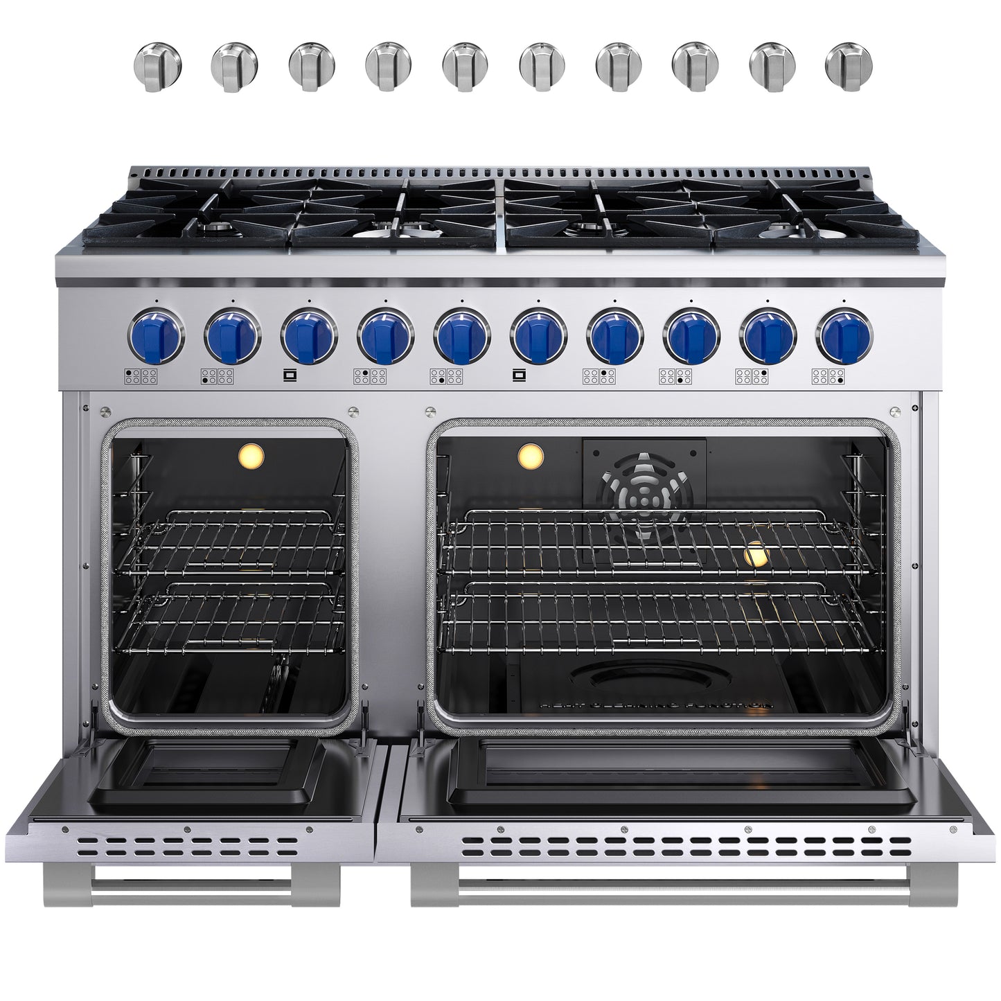 JANSKA 48 Inch Professional 8-Burner Dual Fuel Range
