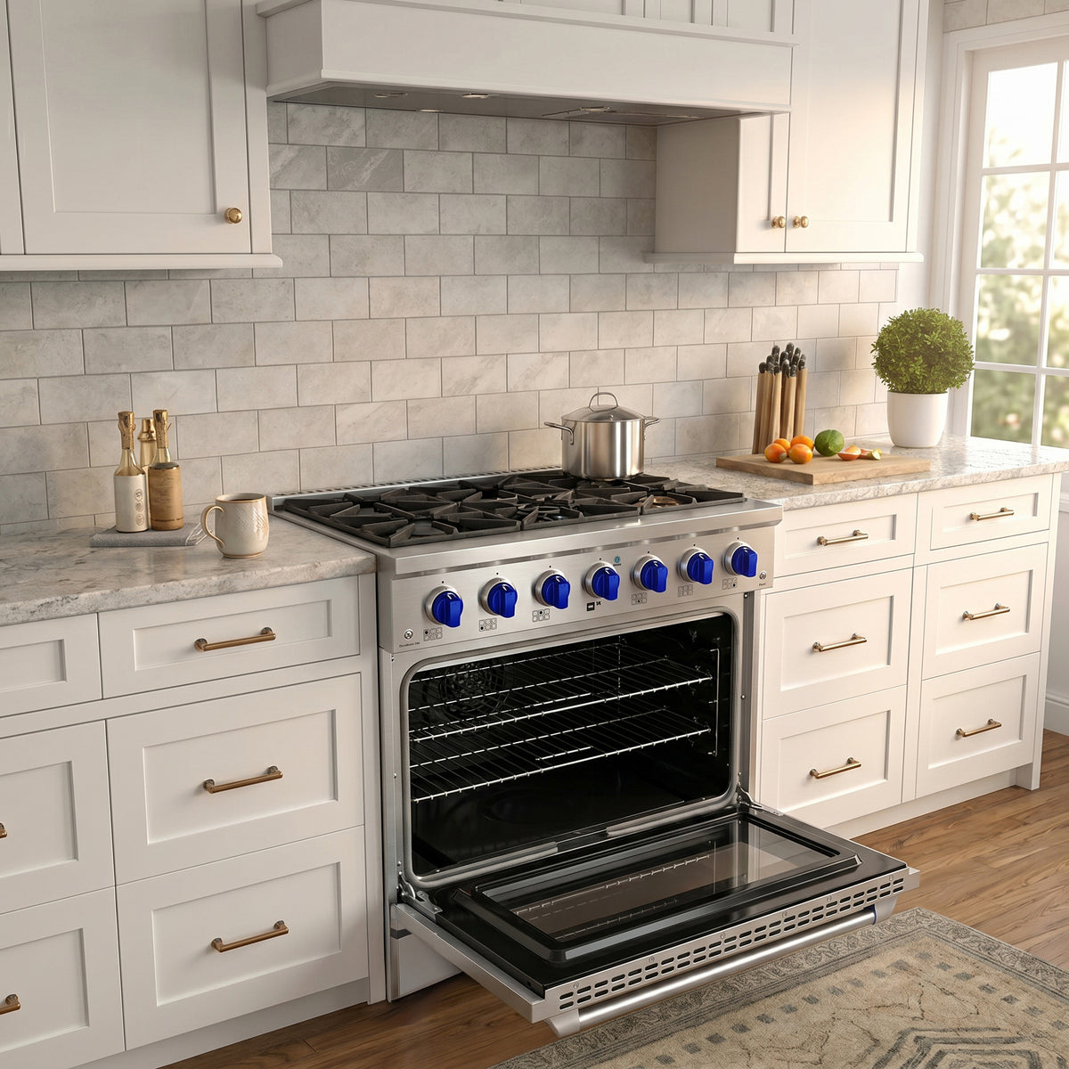 JANSKA 36 Inch 6-Burner LP Gas Range