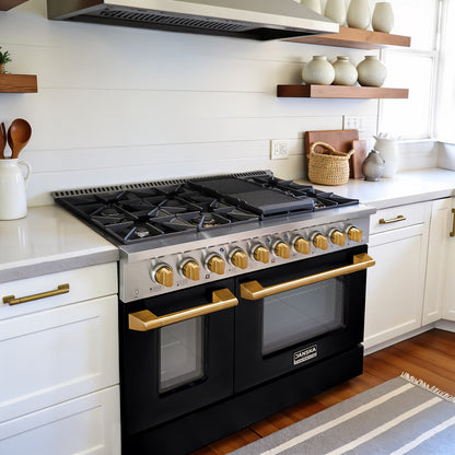 JANSKA 48 Inch Professional 8-Burner Dual Fuel Range