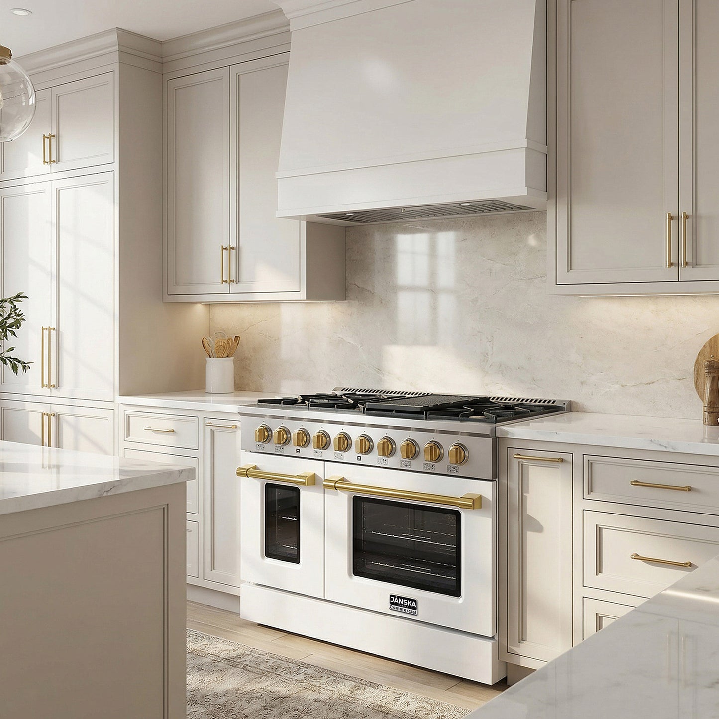 JANSKA 48 Inch Professional 8-Burner Dual Fuel Range