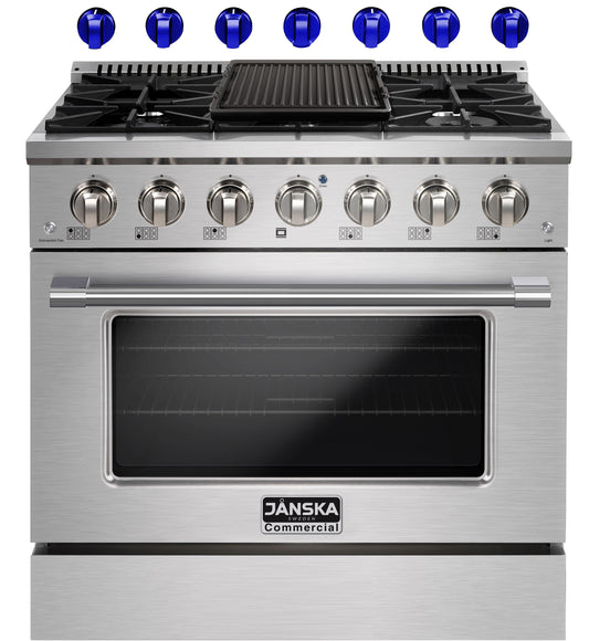 JANSKA 36 Inch Professional 6-Burner Gas Range