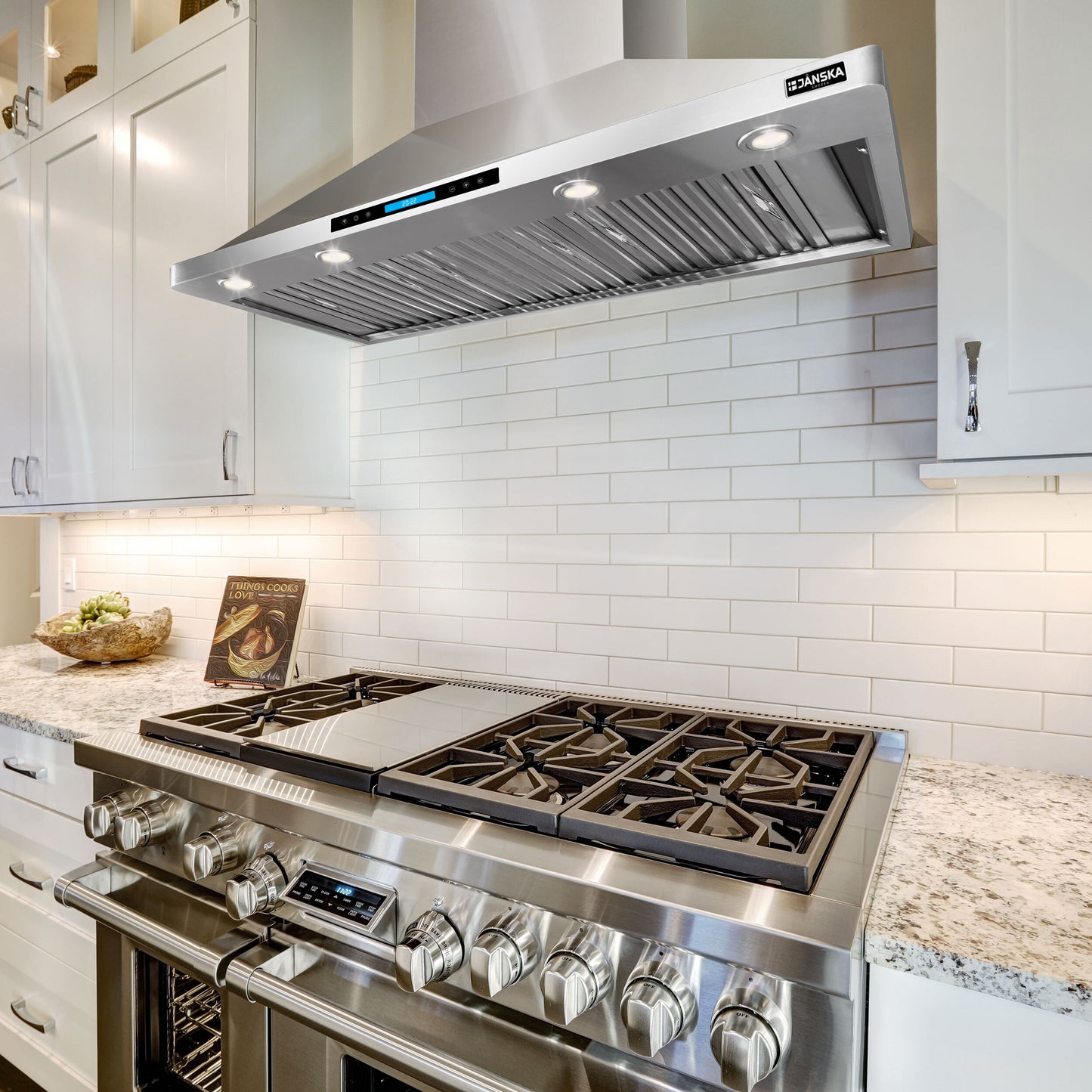 JANSKA 48 Inch Wall Mount Range Hood 1300 CFM