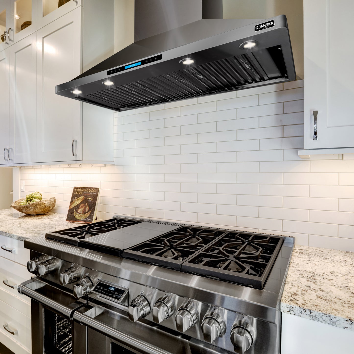 JANSKA 48 Inch Wall Mount Range Hood 1300 CFM