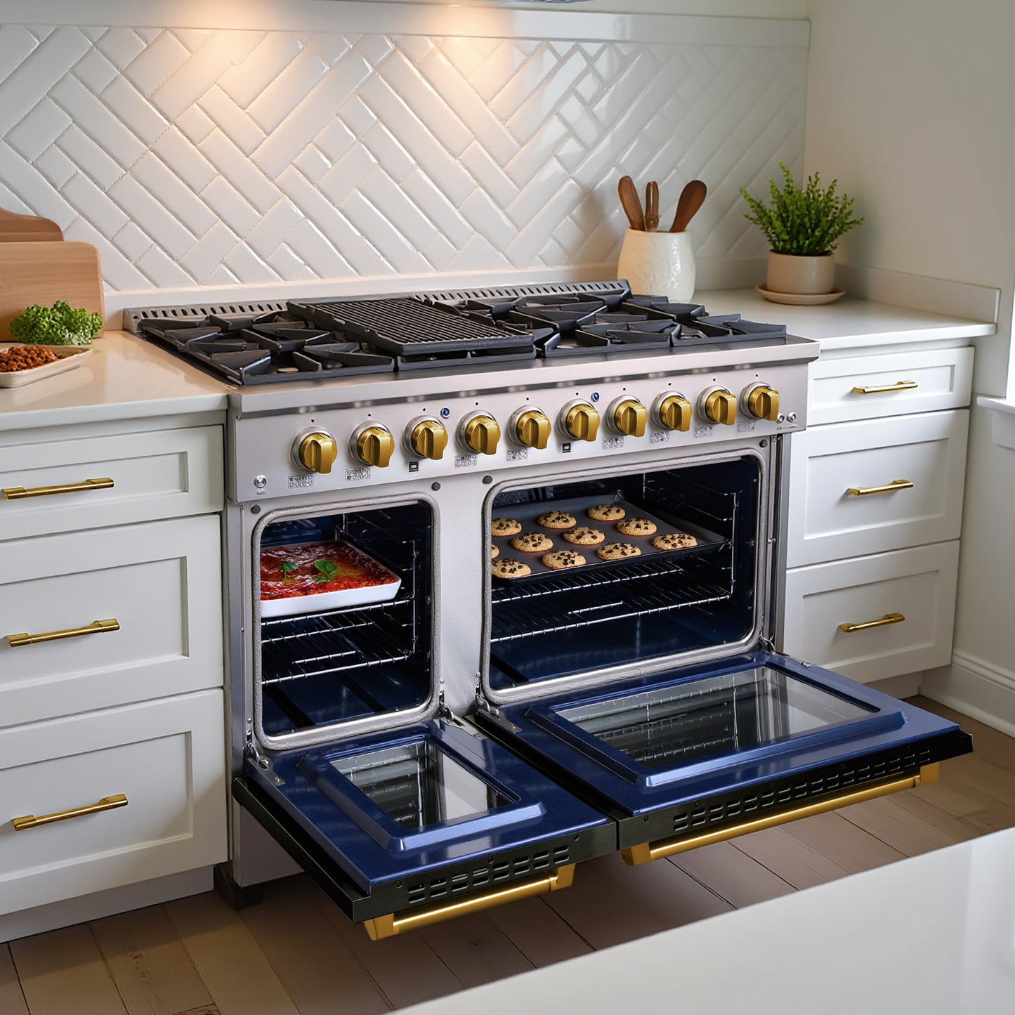 JANSKA 48 Inch Professional 8-Burner Gas Range