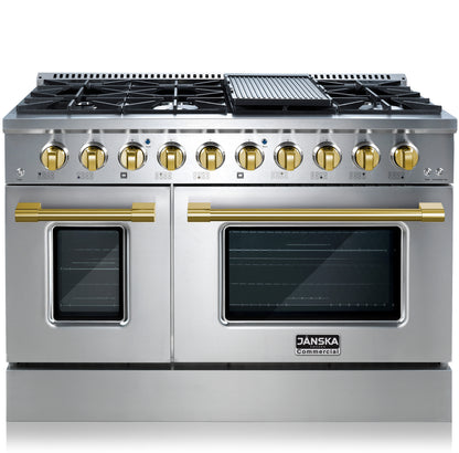 JANSKA 48 Inch Professional 8-Burner Gas Range