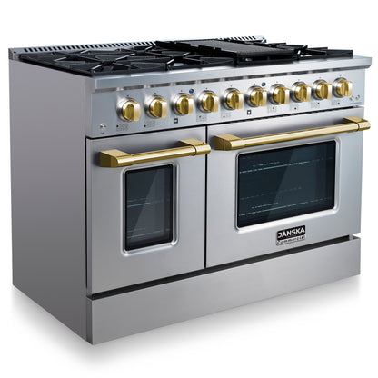 JANSKA 48 Inch Professional 8-Burner Gas Range