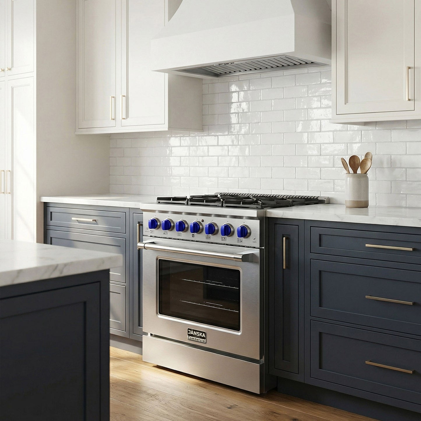 JANSKA 36 Inch Professional 6-Burner Dual Fuel Range