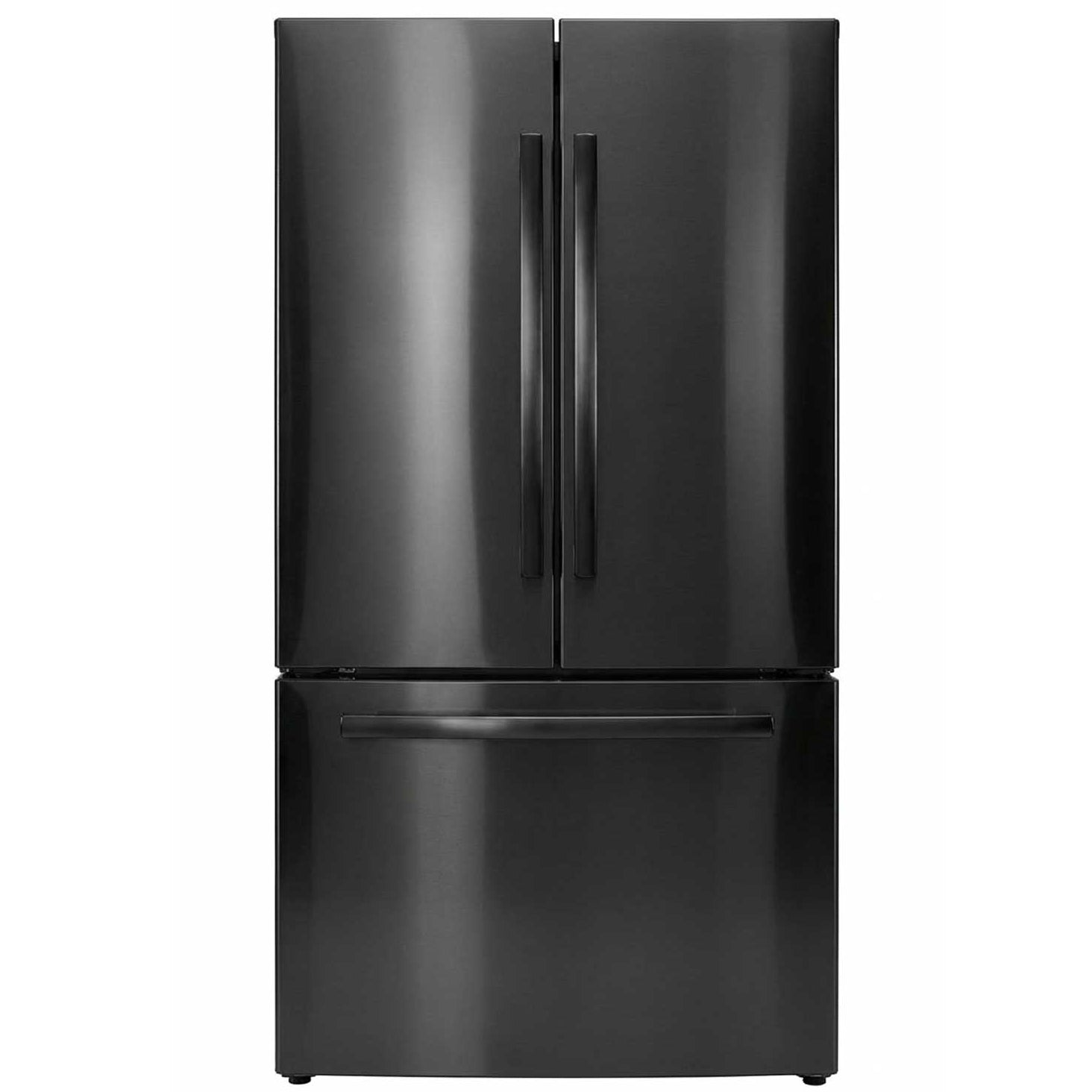 Janska Lumia French Door Black refrigerator on a white background