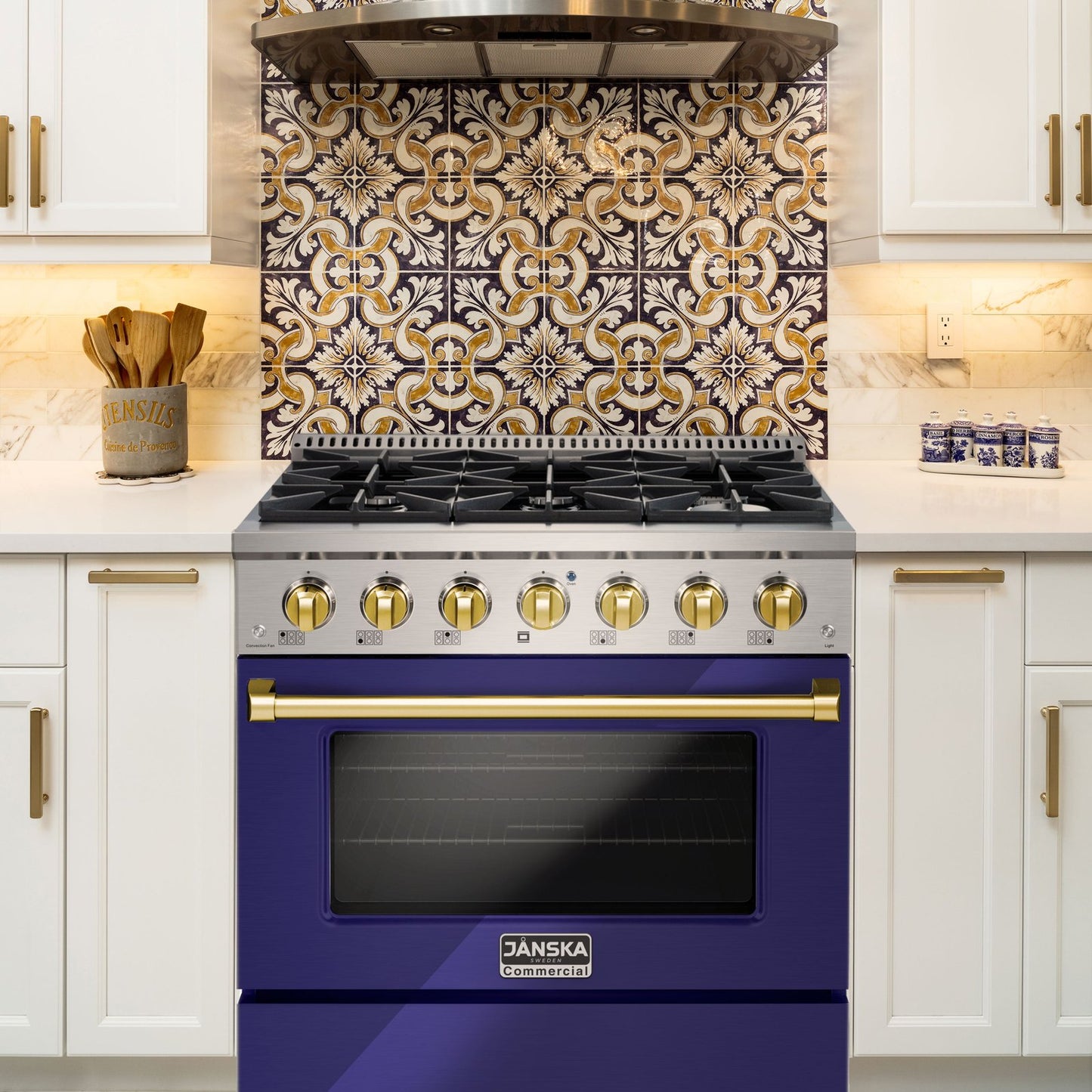 JANSKA 36 Inch Professional 6-Burner Gas Range