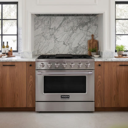 JANSKA 36 Inch Professional 6-Burner Gas Range