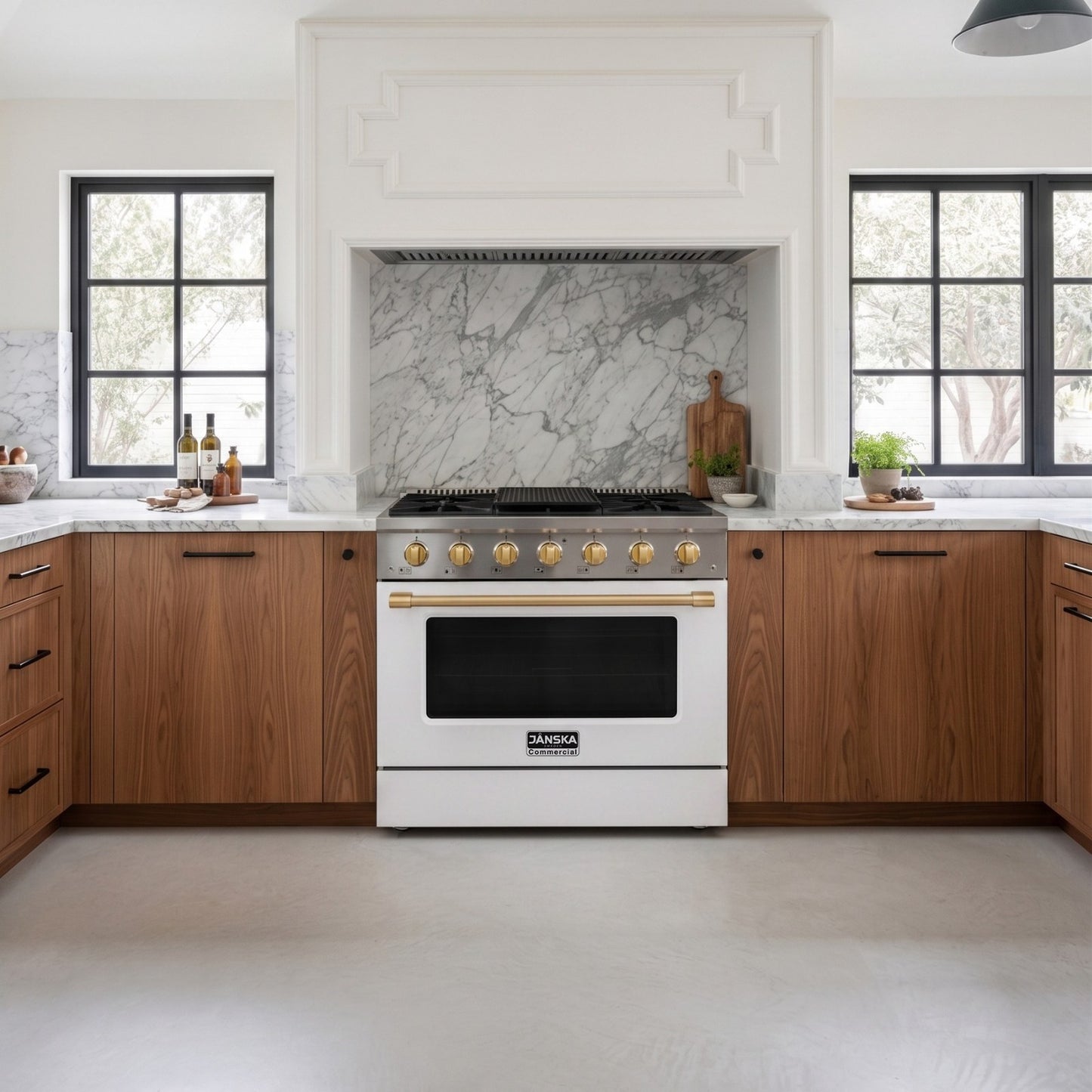 JANSKA 36 Inch Professional 6-Burner Gas Range