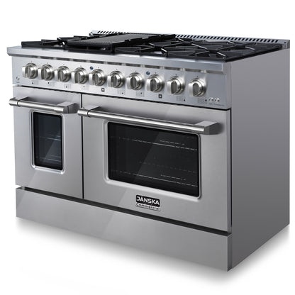 JANSKA 48 Inch Professional 8-Burner Gas Range