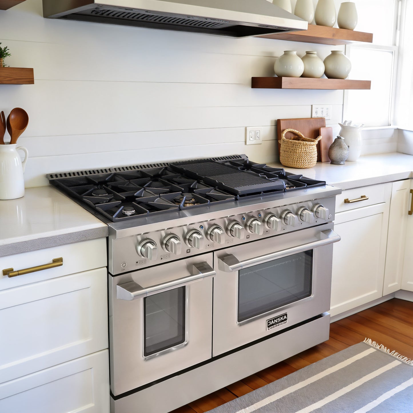 JANSKA 48 Inch Professional 8-Burner Gas Range