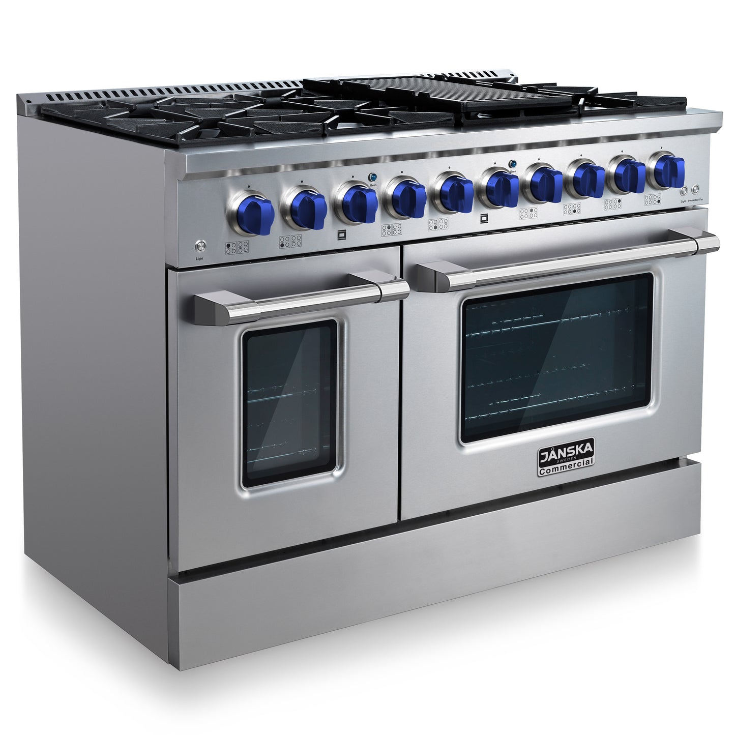 JANSKA 48 Inch Professional 8-Burner Dual Fuel Range