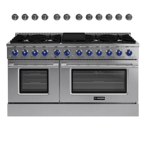 JANSKA 60 Inch Professional 10-Burner Gas Range