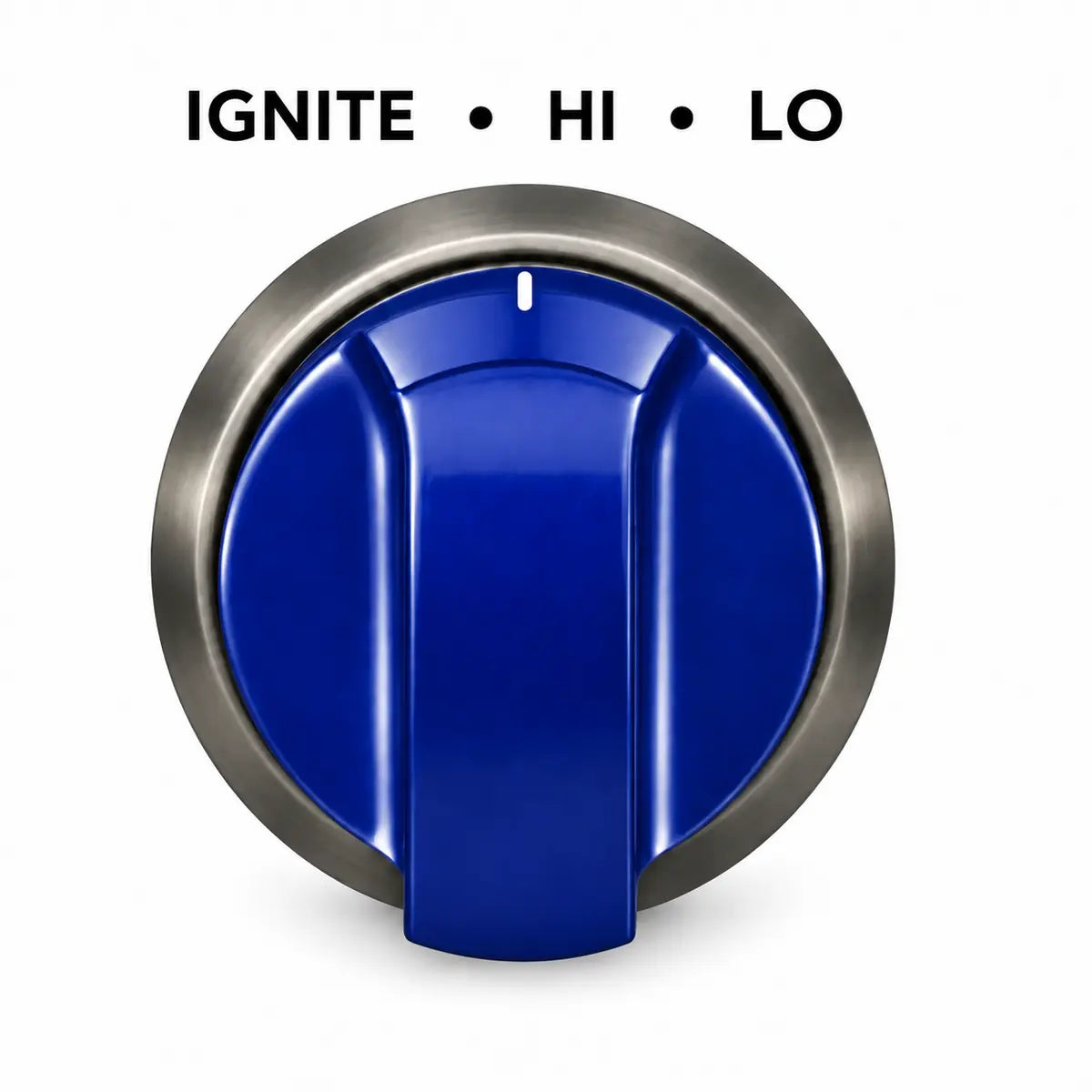 Janska silver knob on a white background. 