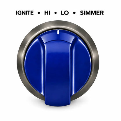 Janska blue knob on a white background. 
