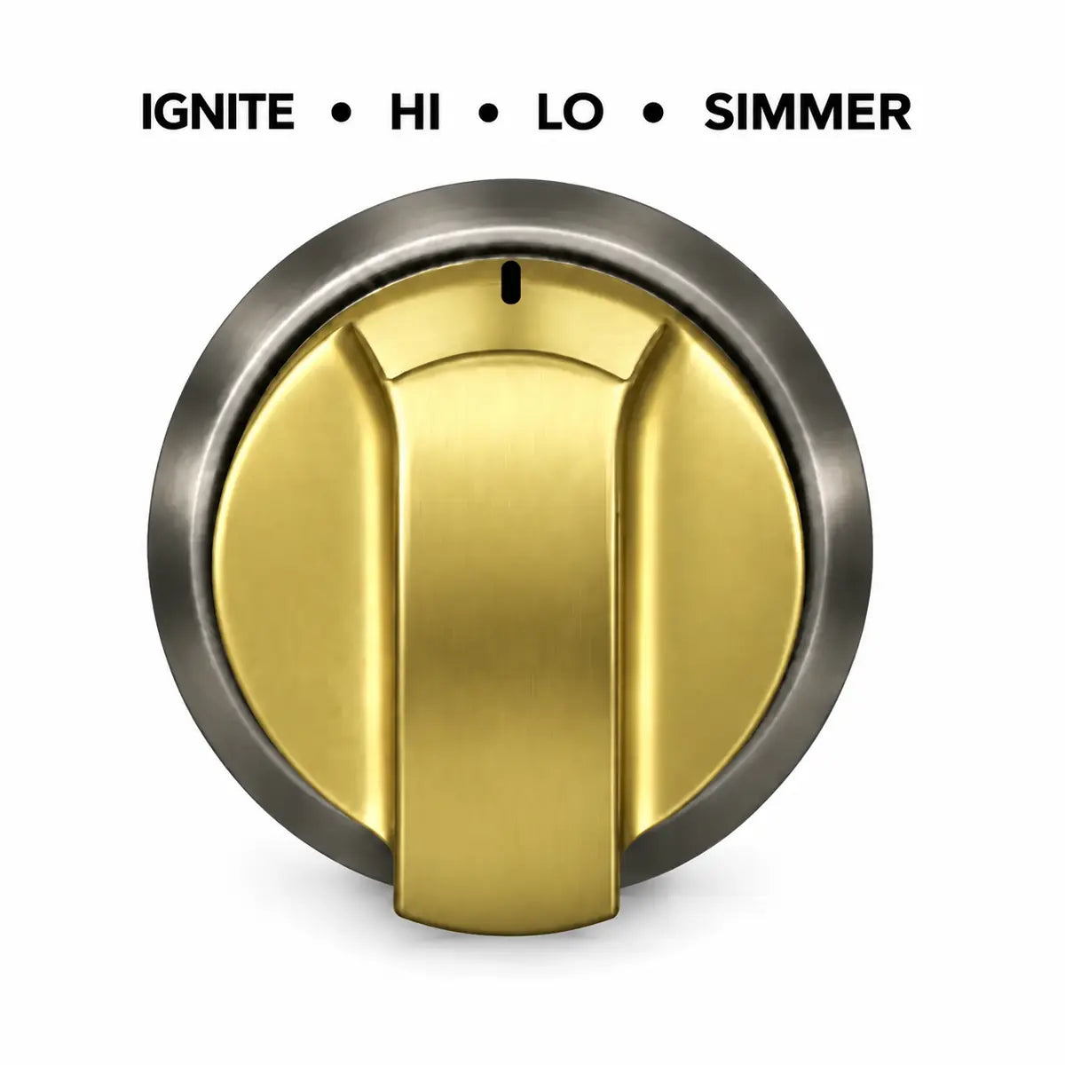 Janska golden knob on a white background. 