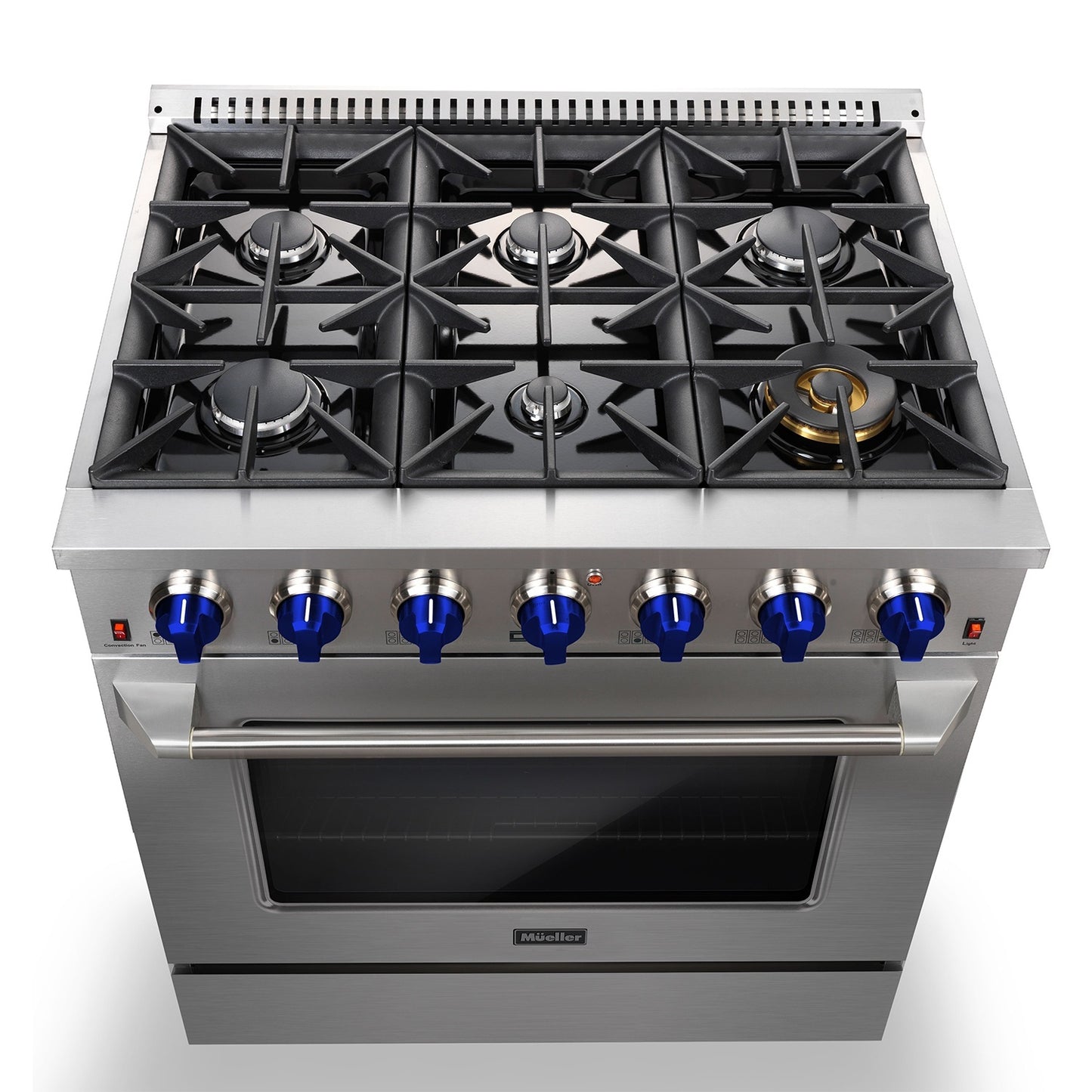 Mueller by JANSKA Professional Series 36 Inch Freestanding Gas Range